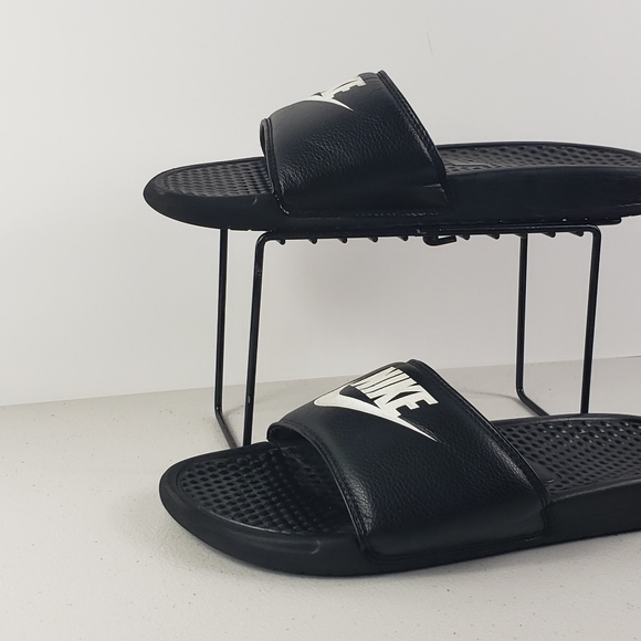 Nike Men's Slice Sandals black white Sz 8 - Picture 8 of 12